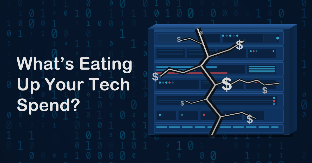 tech spend technology server with dollar signs